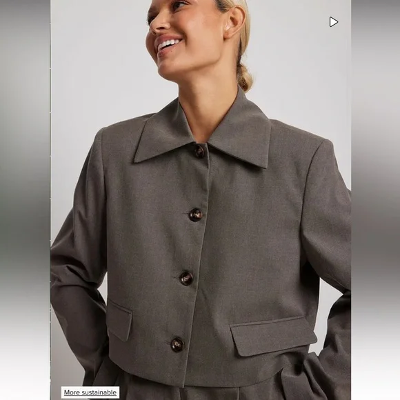 Josephine HJ x NA-KD Skirt Set - Tan/Gray